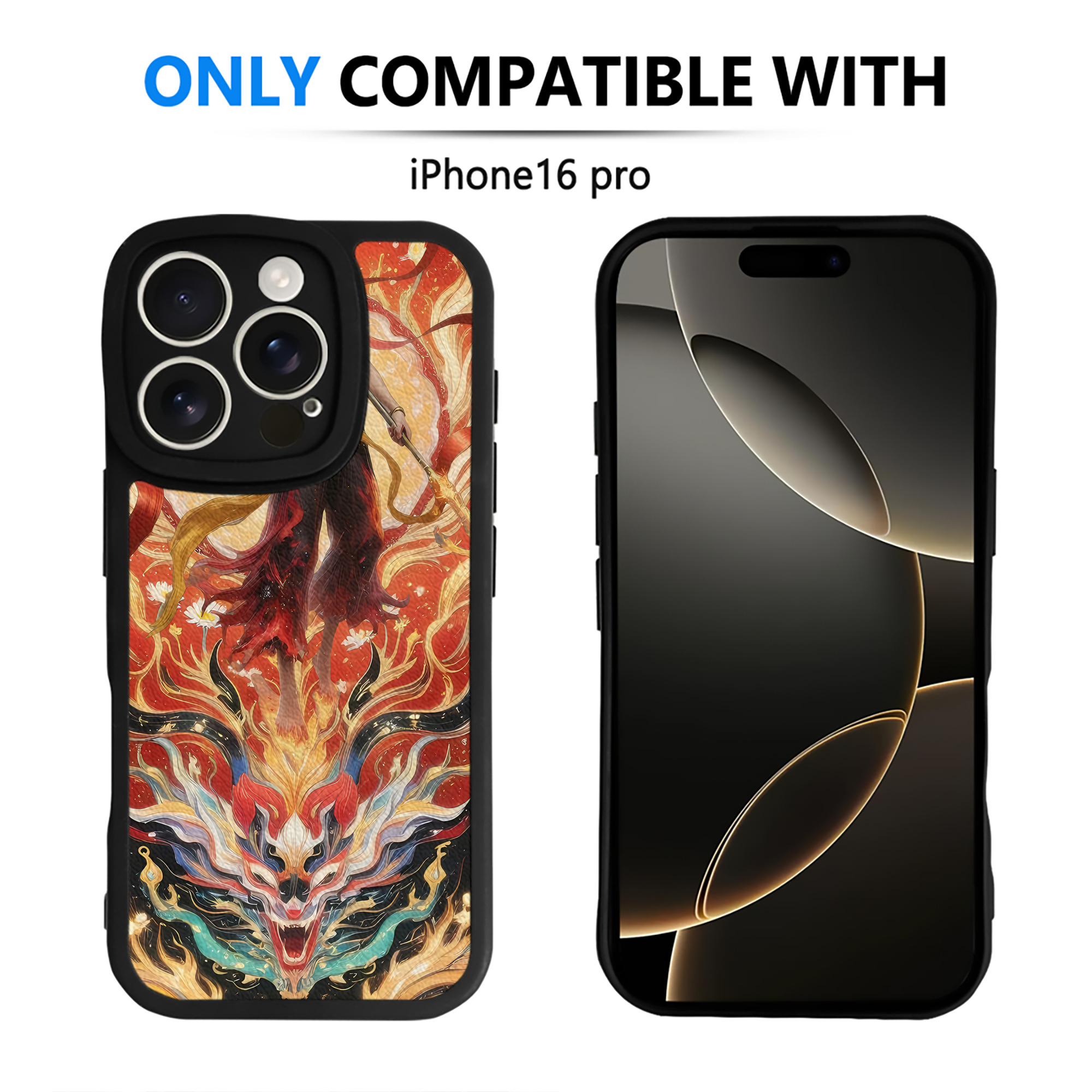 （画像用） Ne Zha 2 ナタ 魔童の大暴れ 【iPhone 16シリーズ対応】シリコンスマホケース（レザー調） 材質：シリコン